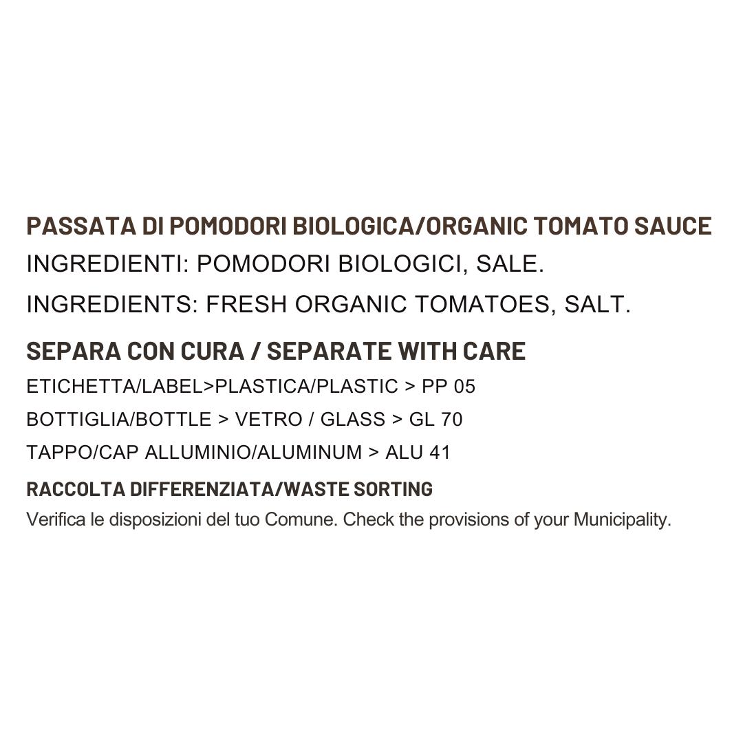 Purée de tomates Biologique 66/72cl 6pcs