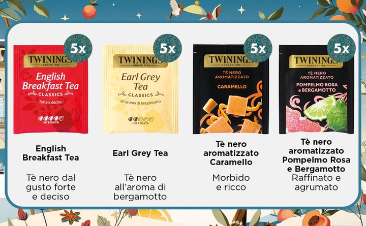 Twinings Latta Confezione Regalo Selezione Mista 40 filtri