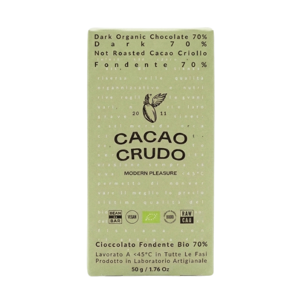 Cioccolato Fondente Bio 70% Puro 50g - Cacao Crudo
