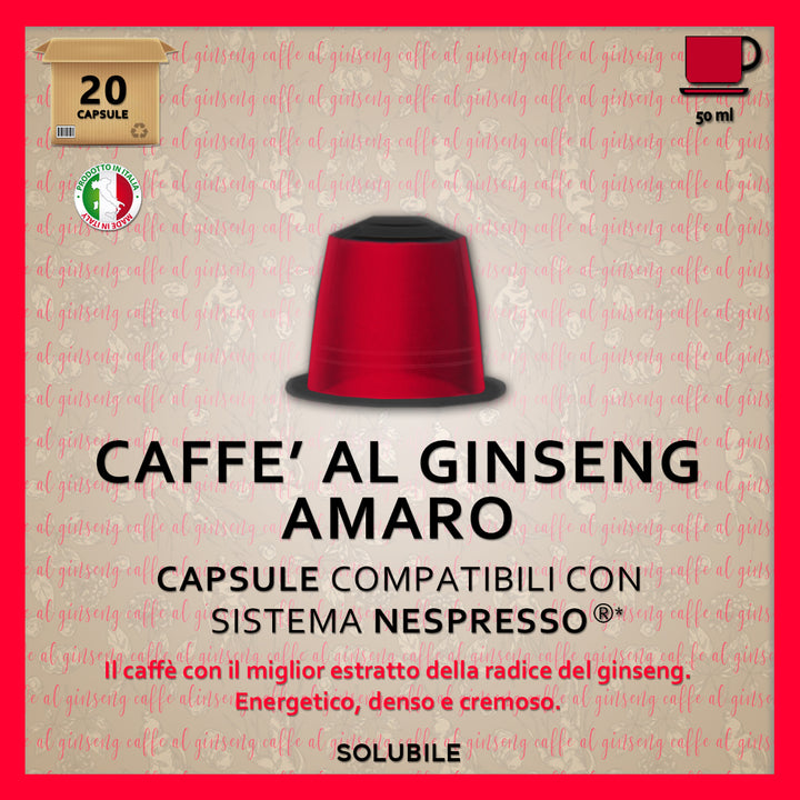 Ginseng Amaro Compatibili Nespresso* 20 Caps