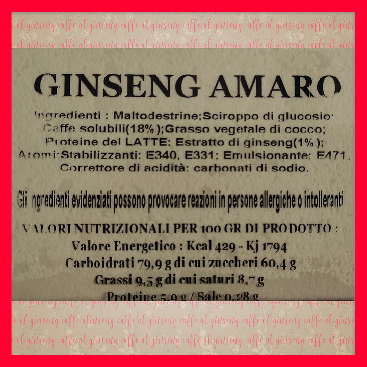 Ginseng Amaro Compatibili Nespresso* 20 Caps