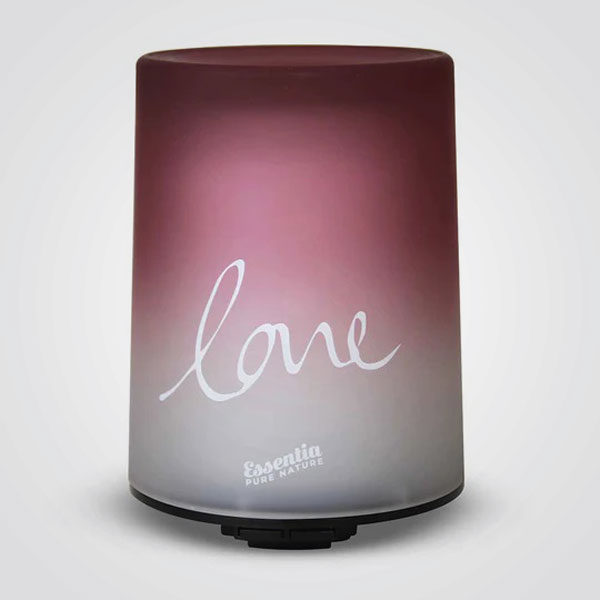 Diffusore ad Ultrasuoni in Vetro Perlato - Rosso "Love"