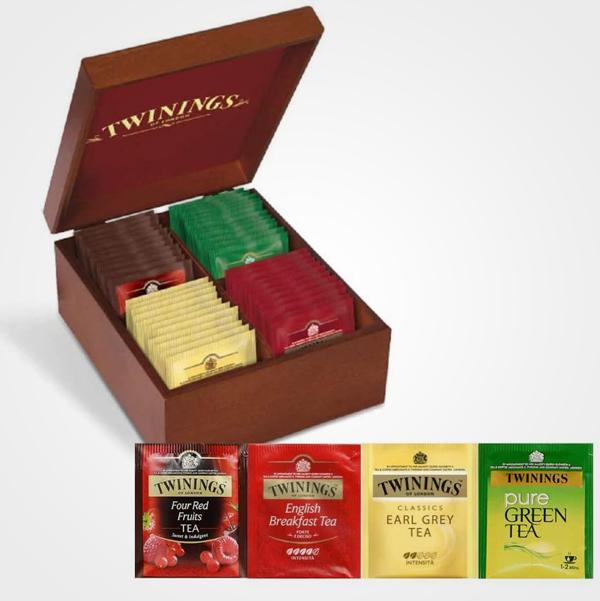 Twinings Confezione esclusiva Cofanetto in legno Selezione Mista 40 filtri