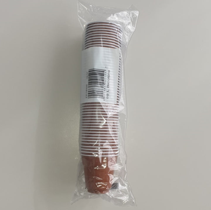 Tasses à café en plastique 80 ml Bicolore 50 pcs