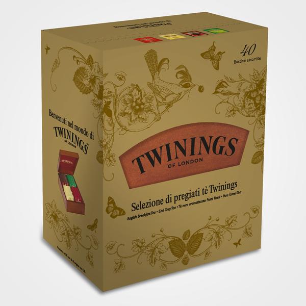 Twinings Confezione esclusiva Cofanetto in legno Selezione Mista 40 filtri