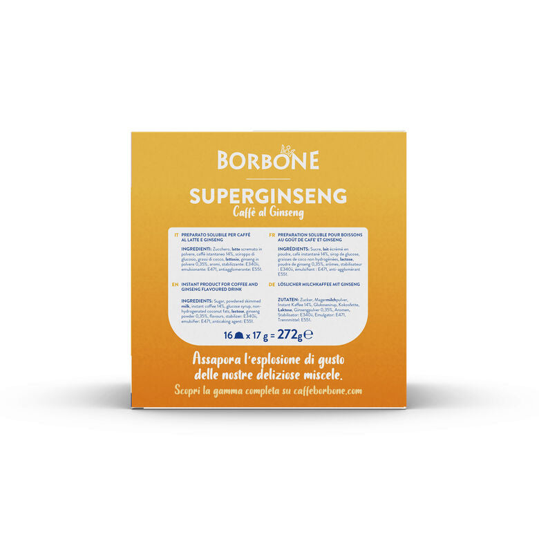 Capsules Caffè Borbone SuperGinseng - Compatibles Nescafé Dolce Gusto (16 capsules)