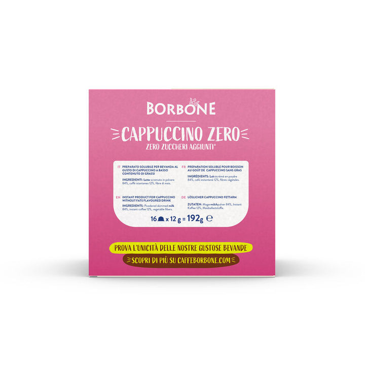 Cappuccino Zero Borbone capsule compatibili Nescafè Dolce Gusto 16 capsule