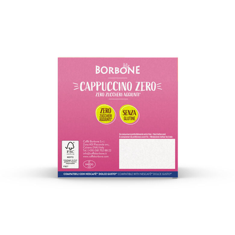 Cappuccino Zero Borbone capsule compatibili Nescafè Dolce Gusto 16 capsule