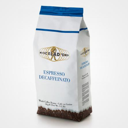 Grains de café expresso décaféiné