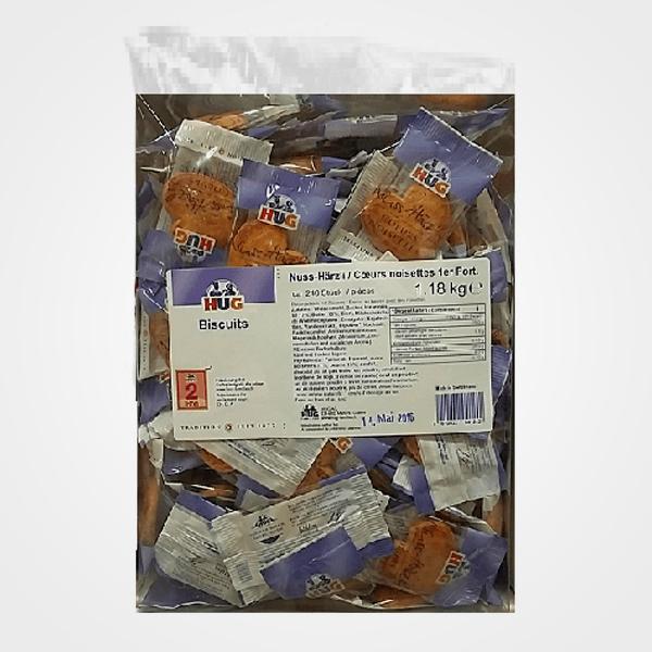Biscuits en portion individuelle Nuss-Härzli 250 pièces