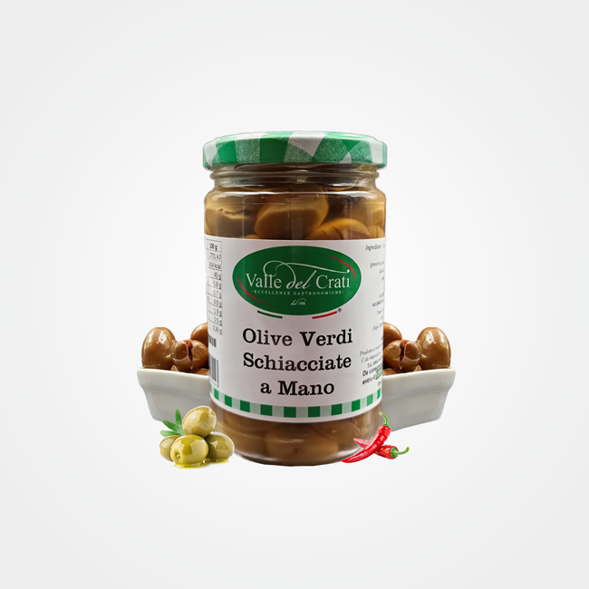 Olives vertes concassées à la main