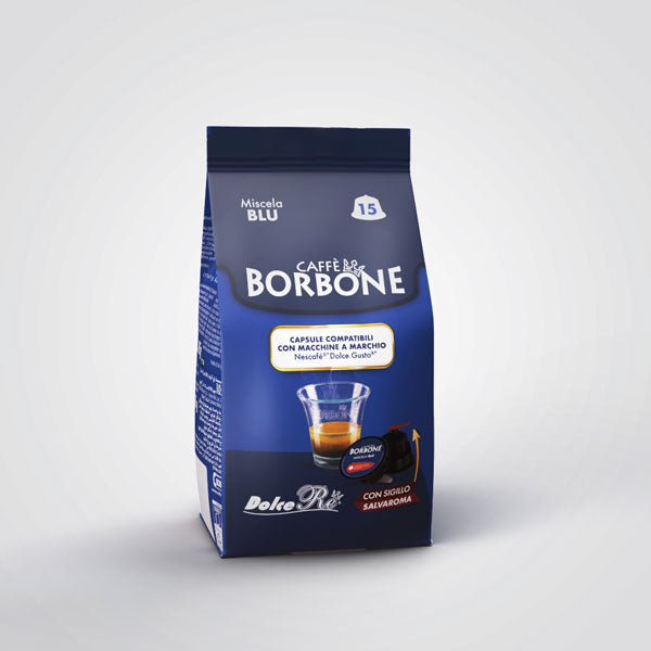 Capsules Caffè Borbone - Compatibles Nescafé Dolce Gusto - Mélange Blu (90 capsules)
